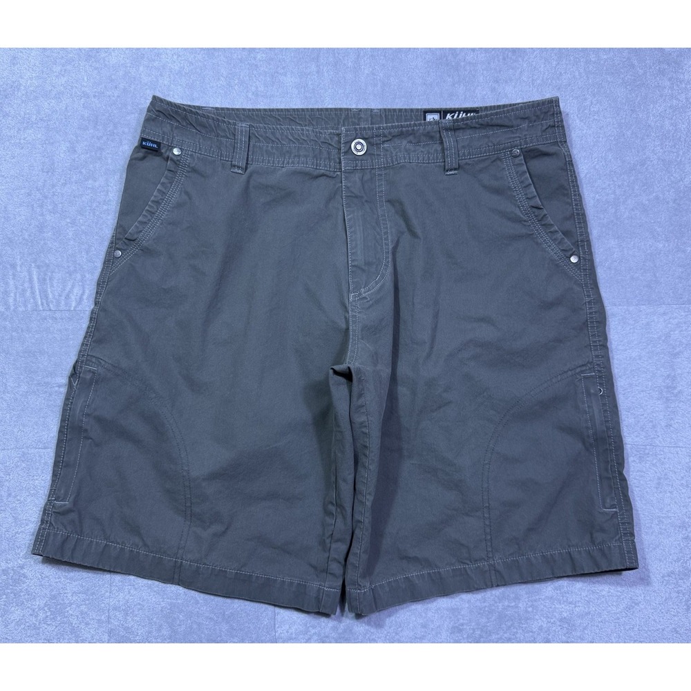 Kuhl Shorts Mens 38 Olive Cargo Utility Technical Gorpcore Hiking Outdoors
